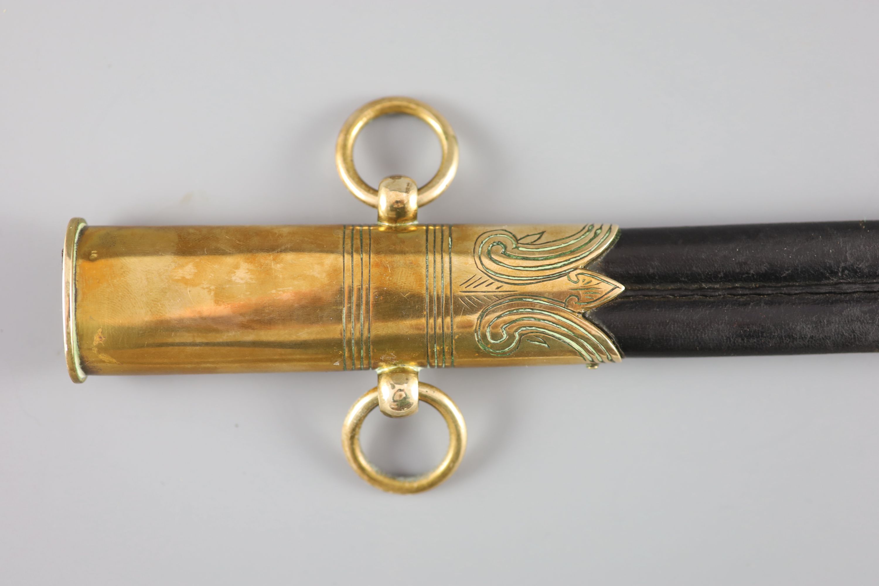 An Edward VII Naval officer’s dress dirk The Dirk blade 18